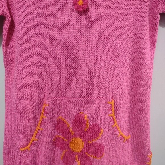 Women's Quacker Factory Pink Swim Cover Embroidered With Hood Size XS - Picture 5 of 6